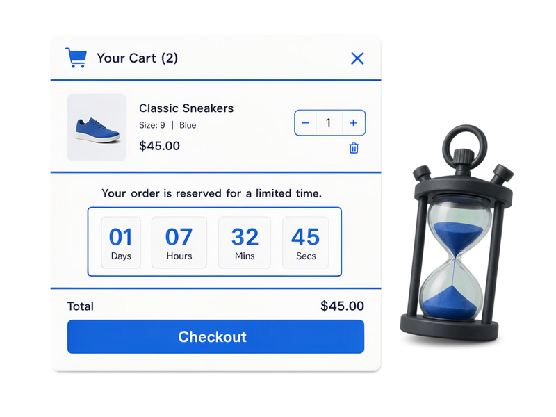 Create urgency with countdown timers