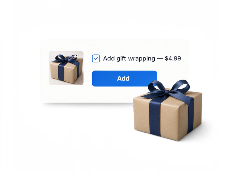 Sell add-ons like gift wrapping and warranties